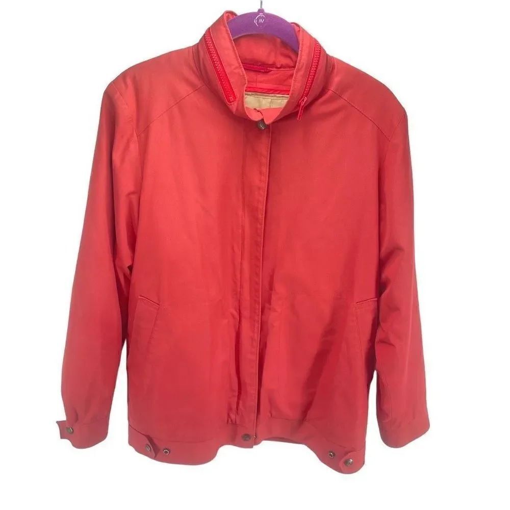 London Fog Outdoors vintage Windbreaker Jacket Vintage coral Orange Sizeâ7â8